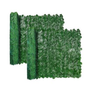 Artificial Ivy Privacy Fence Screen Cover with Densely Attached Leaves