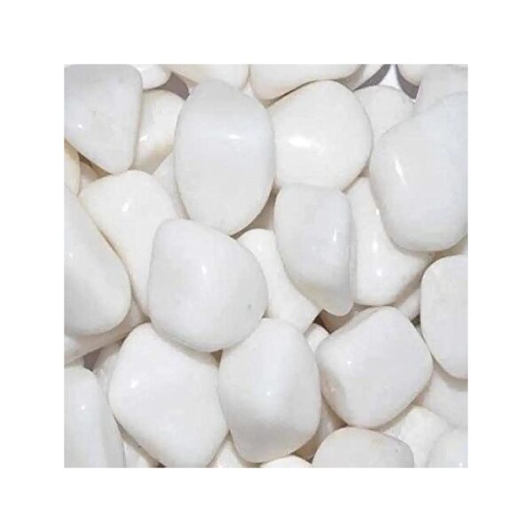 Assymetric White Pebbles for Garden and Home Decor 2kg