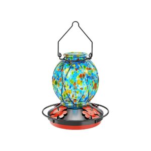 Attract Hummingbirds with This Unique Glass Hummingbird Feeder and Netted Texture Bottle