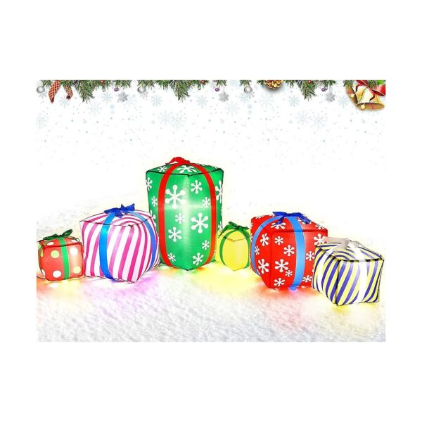 Automatic Blower Inflatable Gift Boxes for Christmas Decorating with LED Lights