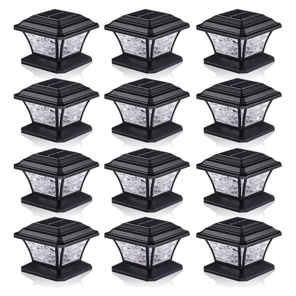 Automatic Cycling Solar Post Cap Lights with 9 Colors to Choose