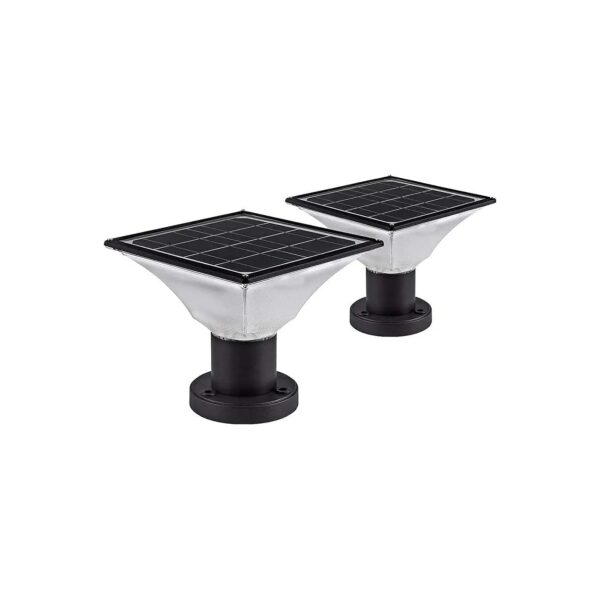 Automatic Solar Powered Outdoor Post Cap Lights with High Light Transmission