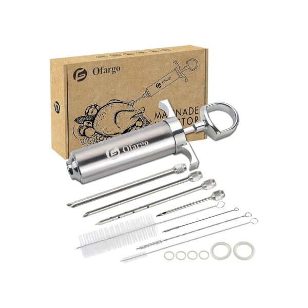 BBQ and Grill Meat Injector Kit with 4 Marinade Needles