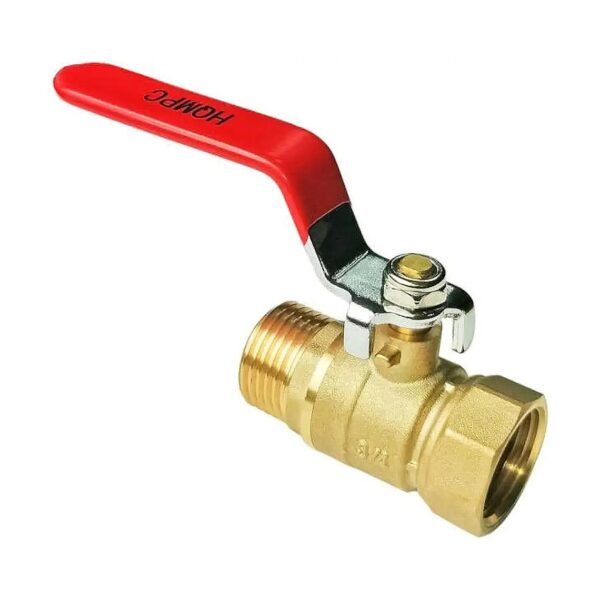 Ball Valve Garden Hose Shut Off Valve with Brass Construction and Long Handle