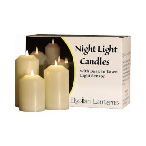 Battery Operated LED Candles with Light Sensor for Bathroom, Bedroom, or Living Room