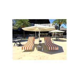 Beach Chair and Pool Lounge Chair Towel with Side Pockets for Convenience