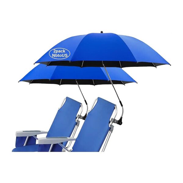 Beach Umbrella with Universal Clamp, Plus 360-Degree Adjustability and 9% UV Protection