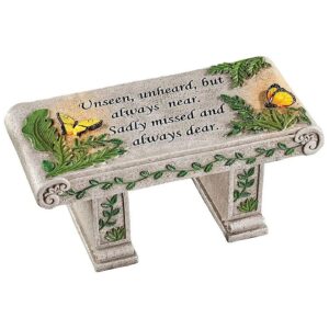 Beautiful Garden Memorial Bench for Remembering Loved Ones with Solar Powered Lighting