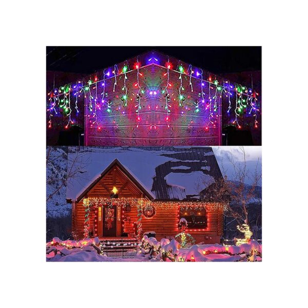 Beautiful Multicolor Icicle Lights for Indoor Outdoor Hanging with 8 Functions