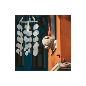 Beautifully Crafted Capiz Shell Wind Chimes for Outdoor Use