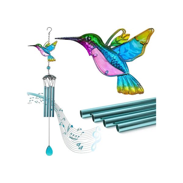 Beautifully Crafted Lifelike Hummingbird Wind Chimes for Patio Garden Decoration