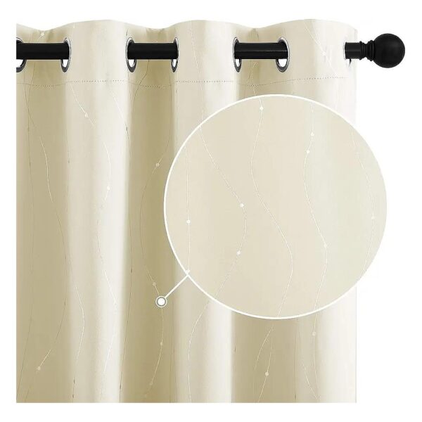 Beige, 52 inch Wide x 84 inch Long, 2 Panels, 8 Grommets, Thermal Insulation