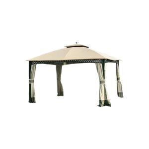 Beige Canopy Replacement for Windsor Gazebo with No Assembly Required