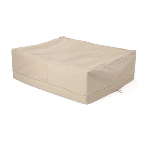 Beige Waterproof Fabric Chat Set Cover Design for Patio Protection