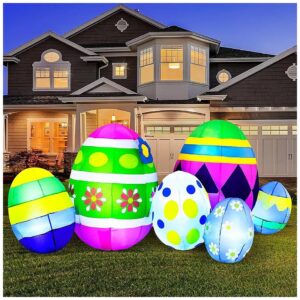 Big and Bright 5 Foot Easter Inflatable Egg with LED Lighting