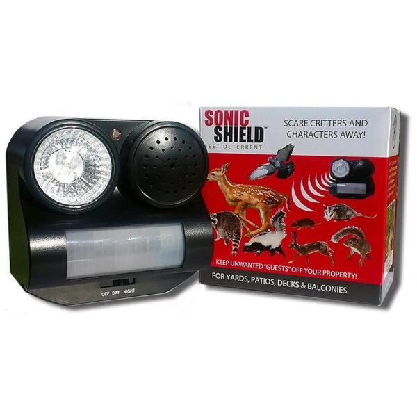 Bird B Gone Sonic Shield Bird Repellent with Sound and Light