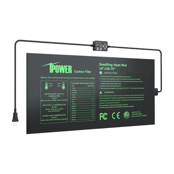 Black 10x75inch Heat Mat for Plants with Digital Controller