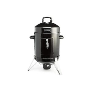 Black 16 inch Vertical Charcoal Smoker with Stainless Steel Construction