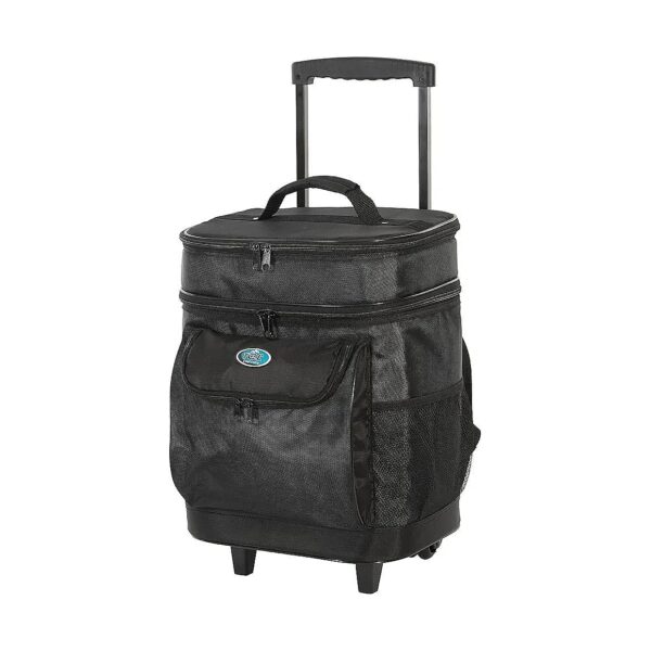 Black 18" Travel Rolling Insulated Cooler with Wheels and Accessories