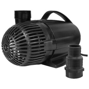 Black 3600 GPH Waterfall Pump with Mesh Barrier for Debris Prevention