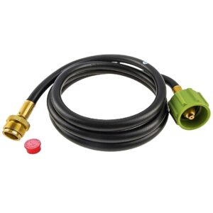 Black 6-Foot Adapter Hose for Weber Baby Q and Weber Q Grills