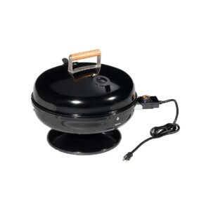 Black Electric Outdoor Grill for Cooking, No Mess or Fuss