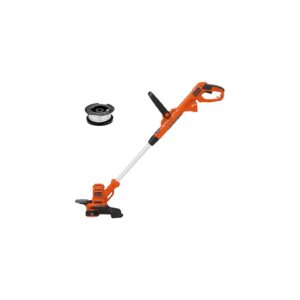 Black Electric Trimmer with Automatic Feed Spool and 14-Inch Cut Path