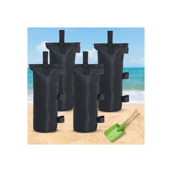 Black Flexible Sandbags for Pop Up Beach Canopy and Gazebo Use