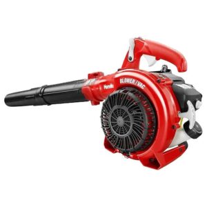 Black Handheld Gas Blower Vacuum with 150 MPH Speed and 400 CFM Capacity