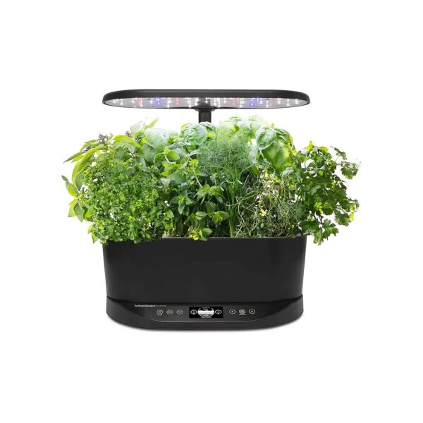 Black Indoor Garden with LED Light for Fast and Healthy Plant Growth