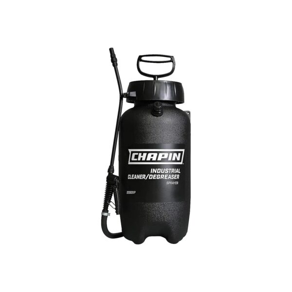 Black Industrial Cleaning Sprayer with Poly Cone Nozzle and 2-Gallon Capacity