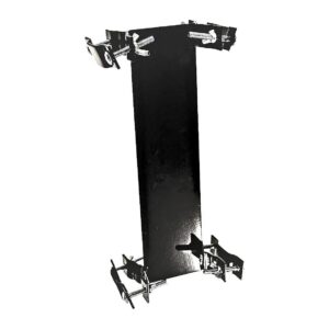 Black Metal Deck Rail Umbrella Mount with Durable Clamp Attachment