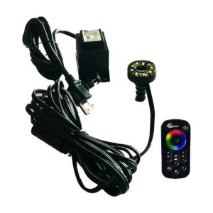 Black Modern LED Fountain Light Kit with Color Changing Options and Weatherproof Design