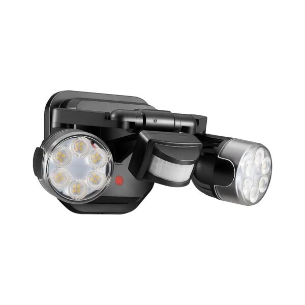 Black Outdoor LED Flood Lights with 180deg Motion Sensor and 5000K Color Temperature