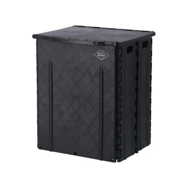 Black Outdoor Storage Box Camping Trash Can Folding Chair