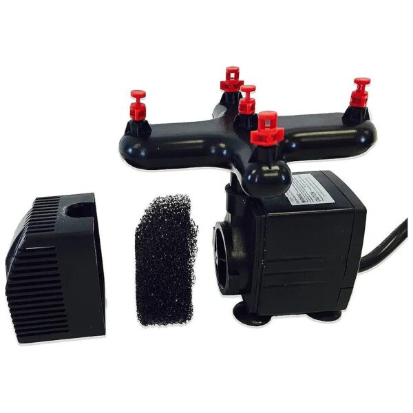 Black Plastic Water Pump with Internal Filter and Manual Power Source