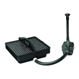 Black Pondmaster Filter and Pump Kit with Magnetic-Drive Pump and Fish-Safe Design