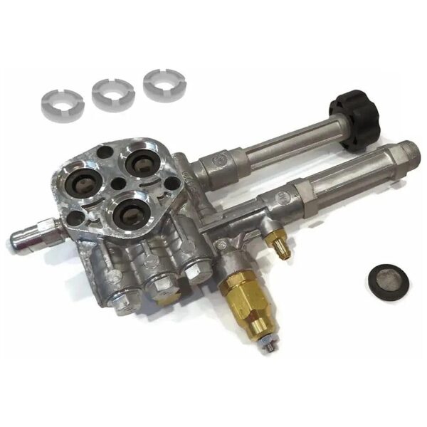 Black Pressure Washer Pump Head with Unloader and Bushings fits RMW2G24 RMW2G20D Pumps