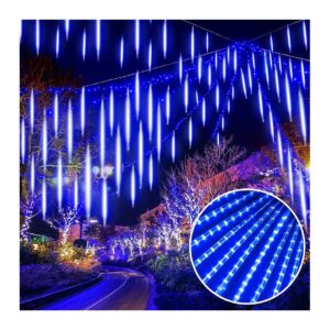 Blue 240 LED Christmas Meteor Shower Lights for Outdoor Holiday Decoration