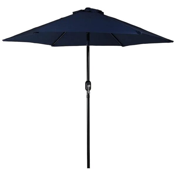 Blue 5 Foot Patio Umbrella with Tilt and Crank System for Outdoor Shade