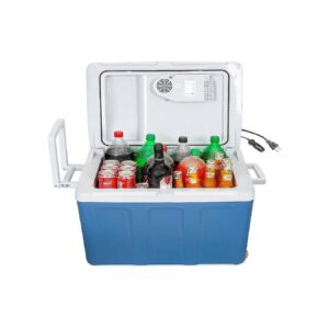 Blue Electric Cooler and Warmer with Long Cables