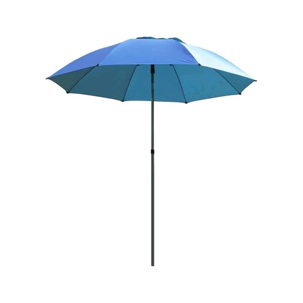 Blue Industrial Umbrella with Flame-Resistant Fabric and UV-Blocking Properties