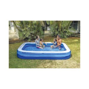 Blue Inflatable Pool for Kids and Adults, 120" x 72" x 20" Dimensions