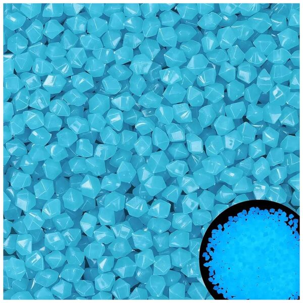 Blue Luminous Decorative Stones for Indoor Outdoor Use Glow in Dark Patio Decor