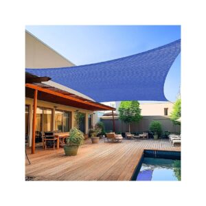 Blue Rectangular Shade Sail for Patio Deck Yard and Backyard