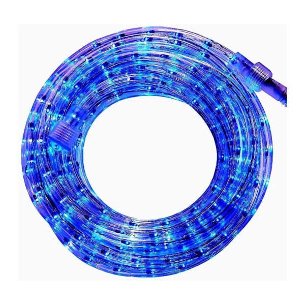 Blue Rope Light for Indoor and Outdoor Use with 18 Foot Length and 10MM Diameter