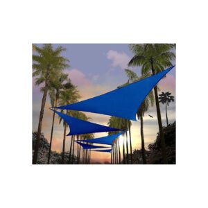 Blue Triangle Sun Shade Sail 20x20x20 UPF50+ 95 Percent UV Blockage HDPE Material