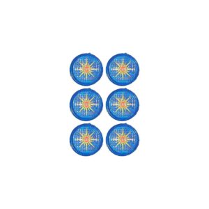 Blue Vinyl Solar Sun Rings Circular Heater Pool and Spa Water Heat Retention 6 Pack