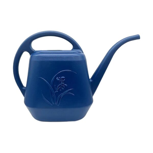 Blue Watering Can with Long Spout and Adjustable Flow Control for Optimal Watering