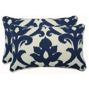 Blue/White Basalto Outdoor/Indoor Accent Pillows with Plush Fill and Sewn Seams